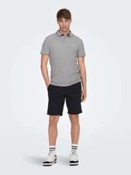 Only & Sons Poloshirt/ T-Shirt Fletcher grau