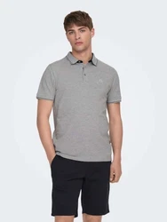 Only & Sons Poloshirt/ T-Shirt Fletcher grau