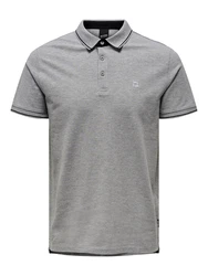 Only & Sons Poloshirt/ T-Shirt Fletcher grau