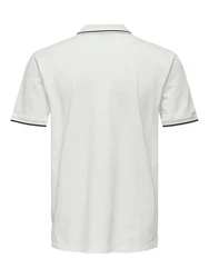 Only & Sons Poloshirt/ T-Shirt Fletcher schwarz/weiß