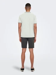 Only & Sons Poloshirt/ T-Shirt Fletcher schwarz/weiß
