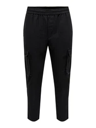 ONLY & SONS Leinenhose Linus schwarz