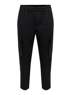 ONLY & SONS Leinenhose Linus schwarz
