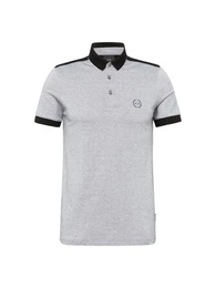 Poloshirt graumeliert / schwarz