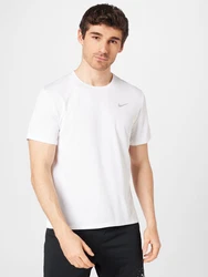 NIKE Sportshirt Miler silber/weiß