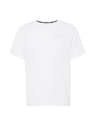 NIKE Sportshirt Miler silber/weiß