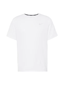NIKE Sportshirt Miler silber/weiß