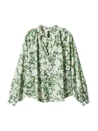 Bluza 'Lila' zelena / bijela