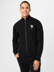 Karl Lagerfeld Sweatjacke hellgrau/schwarz/weiß