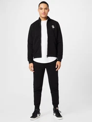 Karl Lagerfeld Sweatjacke hellgrau/schwarz/weiß