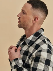 DAN FOX APPAREL Jacke 'Ilja' graumeliert/schwarz/offwhite