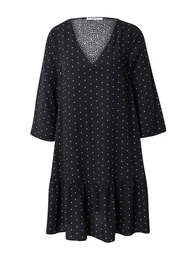 Šaty 'Michaela' světle šedá / černá / bílá