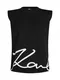 Karl Lagerfeld Top  črna / bela
