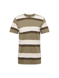Clean Cut Copenhagen T-Shirt 'Bradley' beige / schoko / oliv / wei