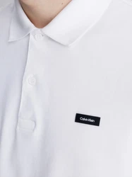 Calvin Klein Poloshirt STRETCH PIQUE SLIM BUTTON POLO schwarz/weiß