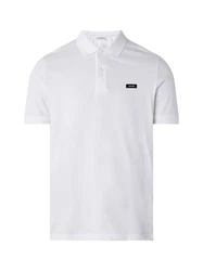 Calvin Klein Poloshirt STRETCH PIQUE SLIM BUTTON POLO schwarz/weiß