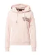 Superdry Mikina  hnědá / žlutá / pastelově růžová