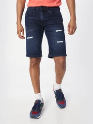 INDICODE JEANS Shorts Kaden Holes dunkelblau