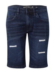 INDICODE JEANS Shorts Kaden Holes dunkelblau