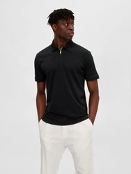 SELECTED HOMME Poloshirt 'Fave' schwarz