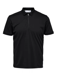 SELECTED HOMME Poloshirt 'Fave' schwarz