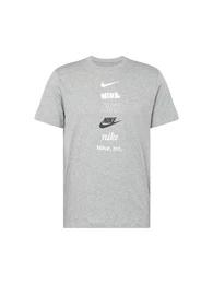 T-Shirt graumeliert / schwarz / wei