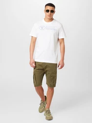 TOM TAILOR T-Shirt rauchblau/weiß