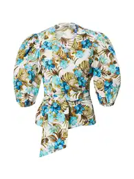 Bluza 'Hanna' svijetloplava / kaki / maslinasta / bijela