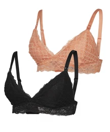 Podprsenka 'Sidsel' broskvová / černá