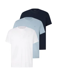 T-Shirt nachtblau / hellblau / weiß