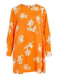 Šaty 'ISSY' oranžová / bílá