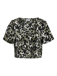 Tričko 'CLARA' béžová / olivová / tmavě zelená