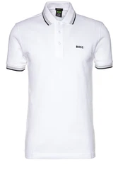 BOSS Poloshirt 'Paddy' nachtblau / grau / weiß