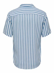 Only & Sons Hemd 'Wayne' blau/weiß