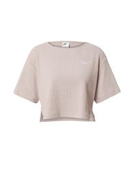 Majica taupe siva / bijela