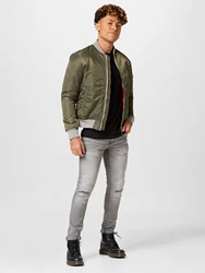 Schott NYC Jacke Airforce grau/oliv/schwarz