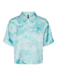 Bluza 'Kerra' tirkiz / svijetloplava / bijela