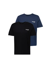 T-Shirt '2PACK SIGN OFF TEE' taubenblau / schwarz / wei