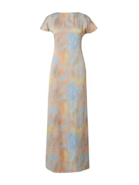 Šaty 'VESSERA' světlemodrá / žlutá / oranžová