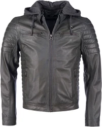 Maze Jacke Bikerjacke (1-St) grau