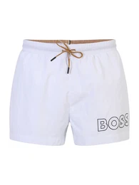 Badeshorts 'Mooneye' camel / schwarz / wei