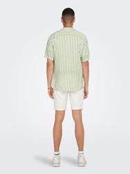 Only & Sons Hemd 'Wayne' apfel/weiß
