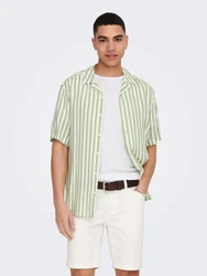 Only & Sons Hemd 'Wayne' apfel/weiß