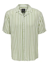 Only & Sons Hemd 'Wayne' apfel/weiß