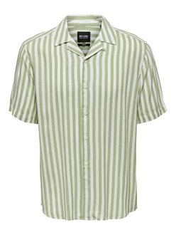 Only & Sons Hemd 'Wayne' apfel/weiß