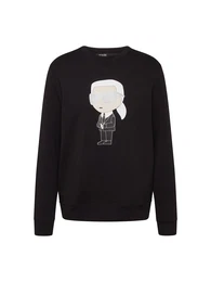 Sweatshirt kitt / schwarz / silber / wei