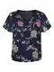 VERO MODA Bluza 'SMILLA'  mornarsko plava / smeđa / roza / crna