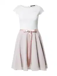 Koktejlové šaty režná / zlatá / starorůžová