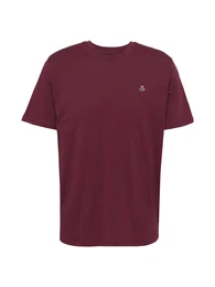 T-Shirt (GOTS) weinrot / wei