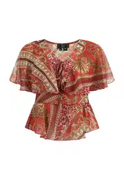 Bluza višnja / crvena / burgund / bijela